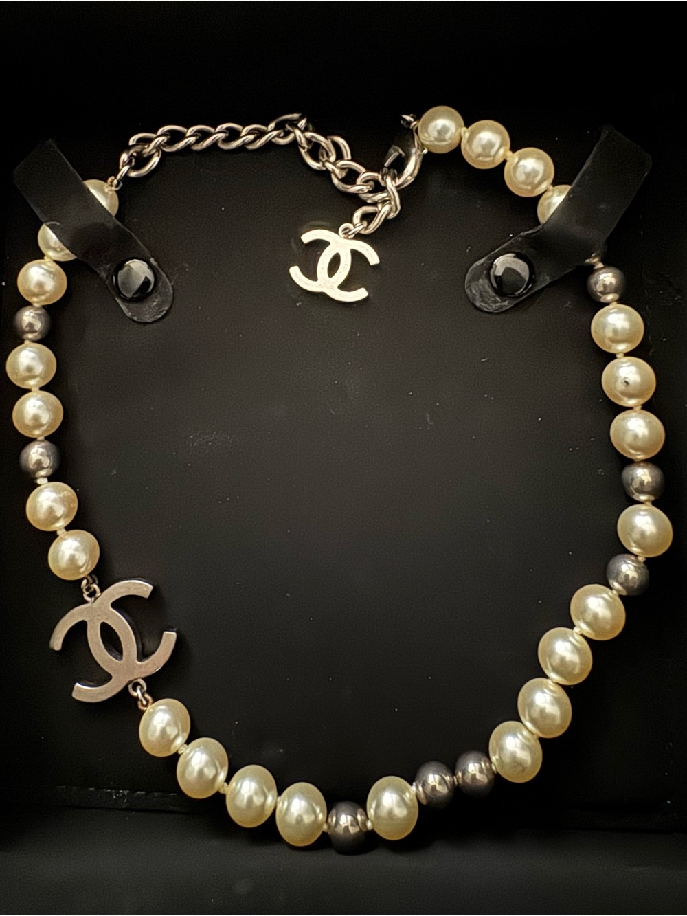 Authentic Chanel CC Pearl Necklace